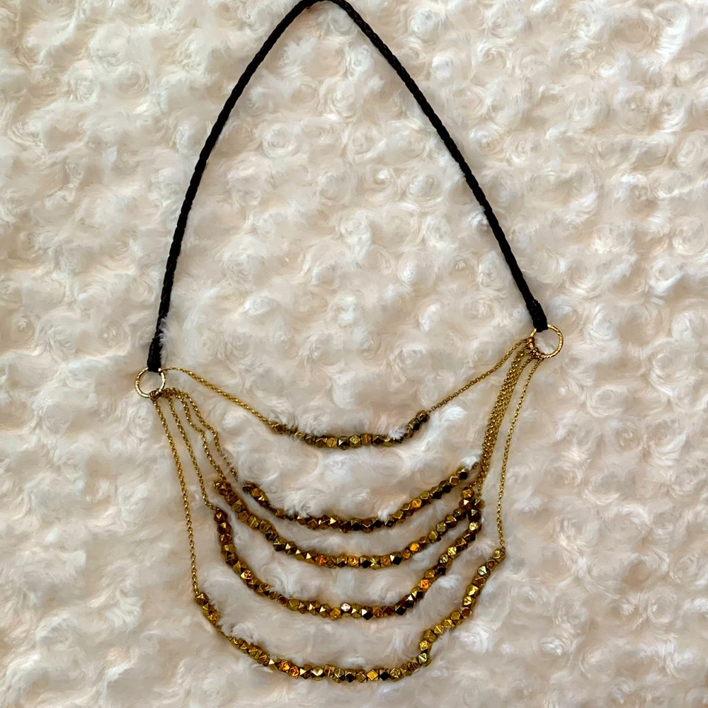 Noonday Collection gold nugget necklace